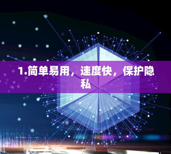1.简单易用,速度快,保护隐私 1.简单易用,速度快,保护隐私
