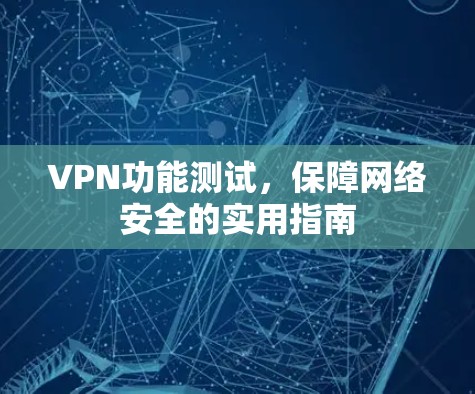 VPN功能测试,保障网络安全的实用指南 VPN功能测试,保障网络安全的实用指南