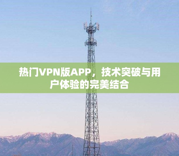 热门VPN版APP,技术突破与用户体验的完美结合 热门VPN版APP,技术突破与用户体验的完美结合